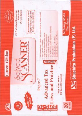 Read Solved Scanner CS Professional Programme Module-III (New Syllabus) Paper-7 Advanced Tax Laws and Practice 11/e PB.Kumar A - Arun Kumar file in PDF