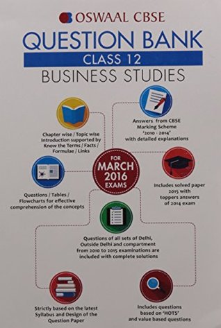 Read Online Oswaal CBSE Question Bank Class 12 Business Studies For March 2016 Exams PB. - Oswal Books file in ePub
