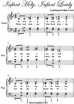 Download Infant Holy Infant Lowly Elementary Piano Sheet Music - Christmas Carol | ePub