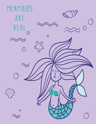 Read Online Mermaids Are Real: Mermaid Under the Sea on Purple Cover and Lined Pages, Extra Large (8.5 X 11) Inches, 110 Pages, White Paper -  | PDF