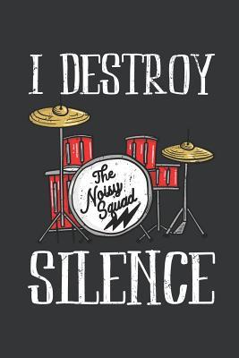 Full Download Notebook: I Destroy Silence Distressed Loud Drummer Music Journal & Doodle Diary; 120 White Paper Numbered Plain Pages for Writing and Drawing - 6x9 in. - Heart of Music Publishing Co | ePub