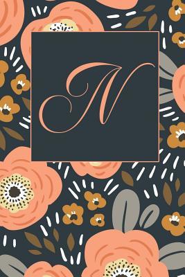 Read N: Letter N Dotted Matrix Notebook and Planner, Ditzy Flowers, Personalized Bullet Dot Grid Journal Monogram Initial, 6 x 9 - Baby Grass Design file in PDF