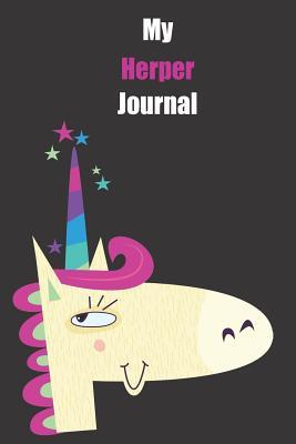 Download My Herper Journal: With A Cute Unicorn, Blank Lined Notebook Journal Gift Idea With Black Background Cover -  | PDF